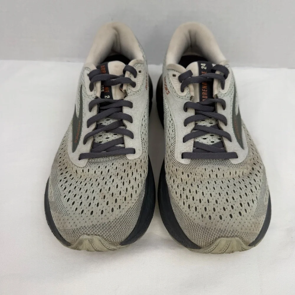 Brooks Adrenaline GTS 24 Mens 8.5 Grey Black Road Running Shoes 1204261B030